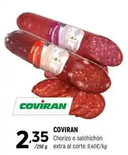 Coviran Coviran - chorizo o salchichon extra al corte oferta