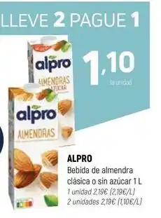 Coviran Alpro - bebida de almendra clásica o sin azúcar oferta