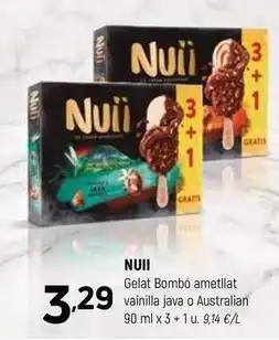 Coviran Nuii - gelat bombo ametllat vainilla java o australian oferta