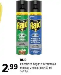 Coviran Raid - insecticida hogar e interiores o moscas y mosquitos oferta