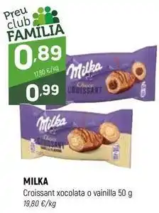 Coviran Milka - croissant xocolata o vainilla oferta