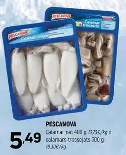 Coviran Pescanova - calamar net o calamars trossejats oferta