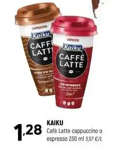 Coviran Kaiku - cafe latte cappuccino o espresso oferta