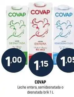 Coviran Covap - leche entera, semidesnatada o desnatada brik oferta