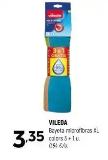 Coviran Vileda - bayeta microfibras xl colors 3 + 1 u oferta