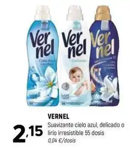 Coviran Vernel - suavizante cielo azul, delicado o lirio irresistible 55 dosis oferta