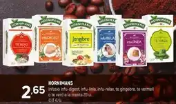 Coviran Hornimans - infuso inti-digest inti-lina, inti-relax te gingebre, te vermell o te vernel a la menta oferta