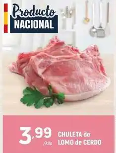 Coviran Chuleta de lomo de cerdo oferta