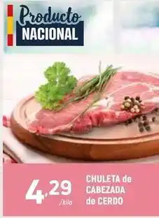 Coviran Chuleta de cabezada de cerdo oferta