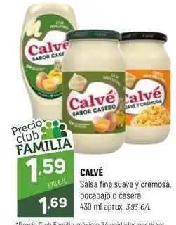 Coviran Calvé - salsa fina suave y cremosa, bocabajo o casera oferta