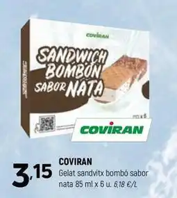 Coviran Coviran - gelat sandvitx bombo sabor nata oferta