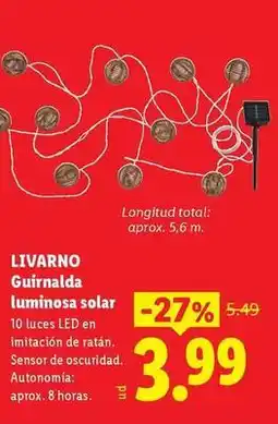 Ocine Livarno - guirnalda luminosa solar oferta