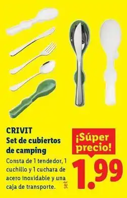 Crivit - set de cubiertos de camping