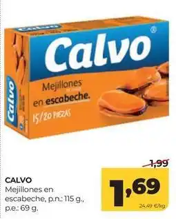 Alimerka Calvo - mejillones en escabeche oferta