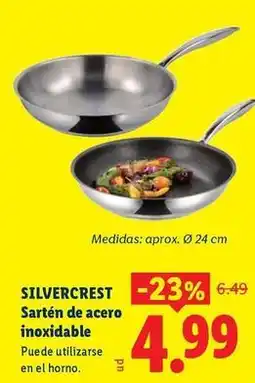 Ocine Silvercrest - sarten de acero inoxidable oferta