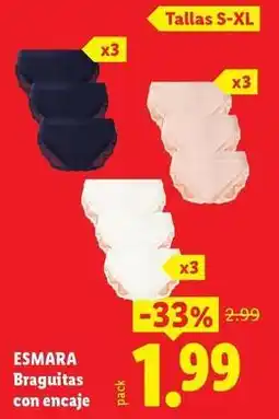 Ocine Esmara - braguitas con encaje oferta