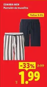 Ocine Esmara men - pantalon de muselina oferta
