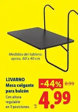 Ocine Livarno - mesa colgante para balcón oferta