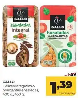Alimerka Gallo - helices integrales o margaritas ensaladas oferta
