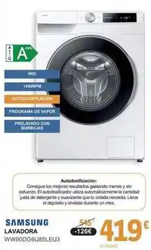 E.Leclerc Samsung - lavadora ww90dg6u85leu3 oferta