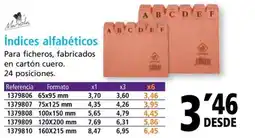 Folder Índices alfabéticos oferta
