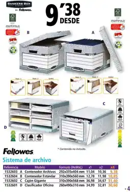 Folder FELLOWES Sistema de archivo oferta