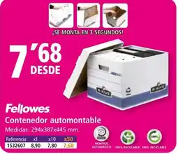 Folder FELLOWES Contenedor automontable oferta