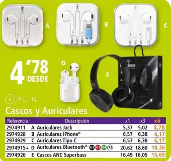 PLIN Cascos y Auriculares