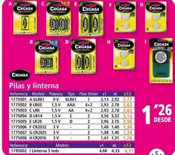 Folder CECASA Pilas y linterna oferta