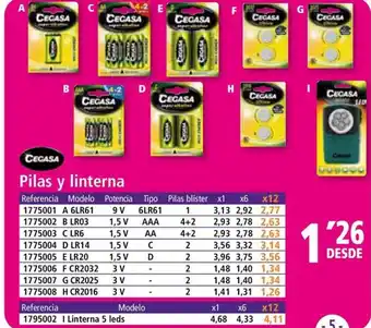 CECASA Pilas y linterna