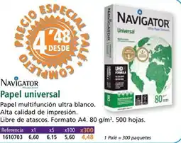 Folder NAVIGATOR Papel universal oferta