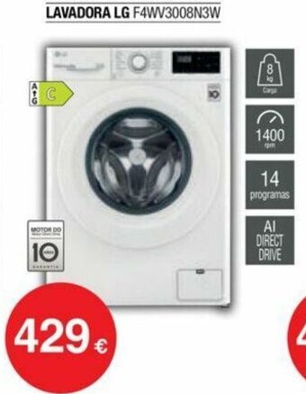 Milar LG Lavadora F4WV3008N3W oferta