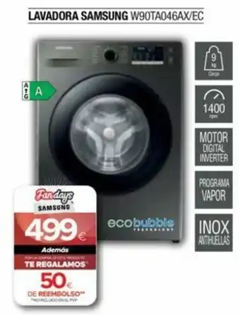 Milar Samsung Lavadora W90TA046AX/EC oferta