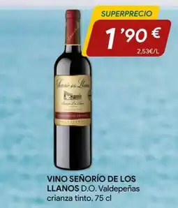 Minymas Vino señorío de los llanos d.o. valdepeñas crianza tinto oferta