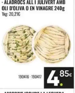 Family Cash Aladrocs all i julivert amb oli d'oliva o en vinagre oferta