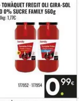 Family Cash FAMILY Tomàquet fregit oli gira-sol 00% sucre oferta