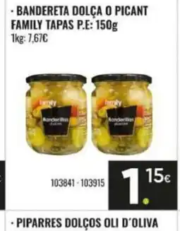 Family Cash FAMILY Piparres dolços oli d'oliva verge extra oferta