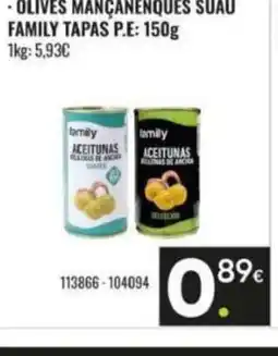 Family Cash FAMILY Olives mançanenques suau tapas oferta