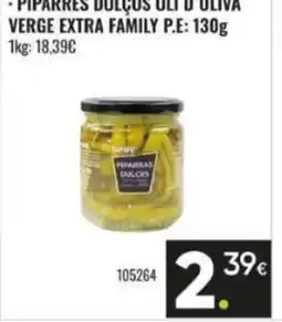 Family Cash FAMILY Piparres dolços oli d'oliva verge extra oferta
