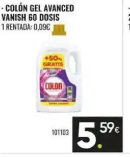 Family Cash COLÓN Gel avanced vanish 60 dosis oferta