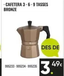 Family Cash .cafetera 3-6-9 tasses bronze oferta