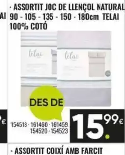 Family Cash Assortit joc de llençol natural oferta