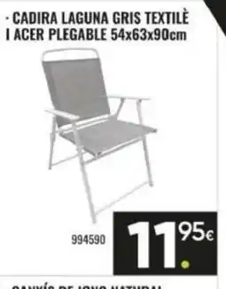 Family Cash Cadira laguna gris textilè i acer plegable oferta