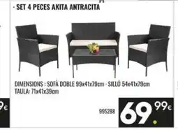 Family Cash Set 4 peces akita antracita oferta