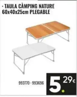 Family Cash Taula camping nature plegable oferta