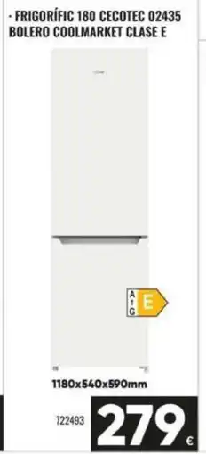 Family Cash Frigorífic 180 cecotec 02435 bolero coolmarket clase e oferta