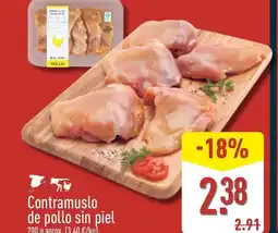 ALDI Contramuslo de pollo sin piel oferta