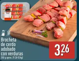ALDI Brocheta de cerdo adobado con verduras oferta