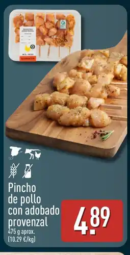 ALDI Pincho de pollo con adobado provenzal oferta