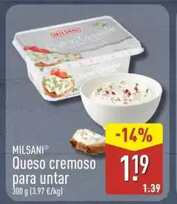 ALDI MILSANI Queso cremoso para untar oferta